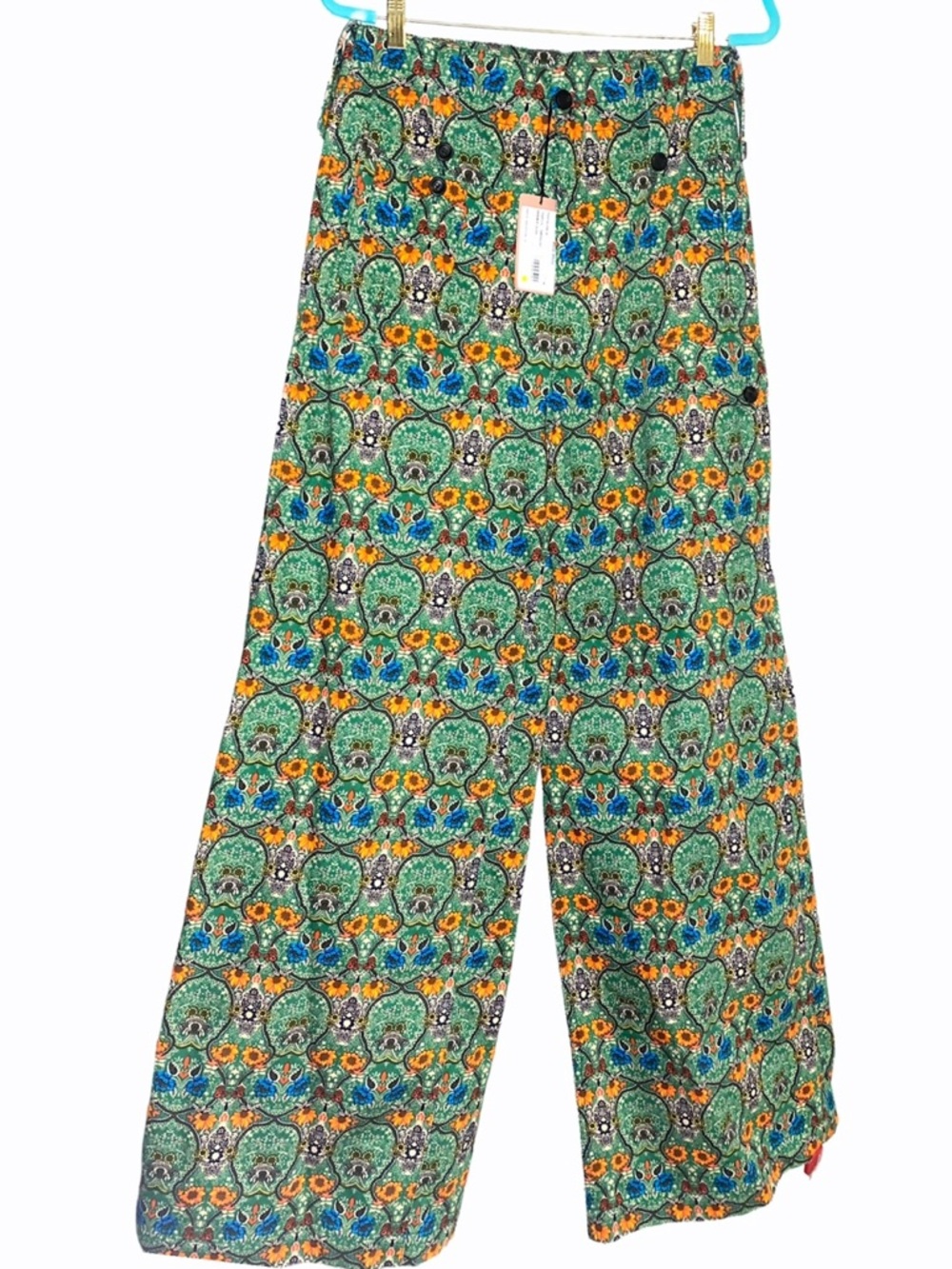 Miu Miu Runway Collection Colorful 70s Floral-Print Wide-Leg Pants, Stunning - Picture 4 of 13